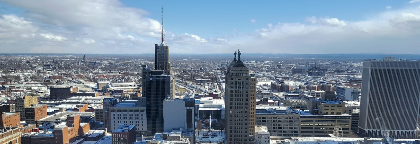 Aerial view of downtown Buffalo, NY